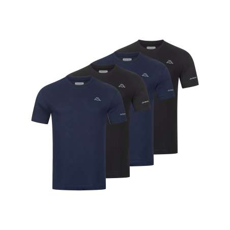 KAPPA Männer T-Shirt 4er Set Black Beauty Dress Blue