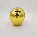 Spardose mit Schloss, Totenkopf, ca. 15 cm, sortiert, gelb gold