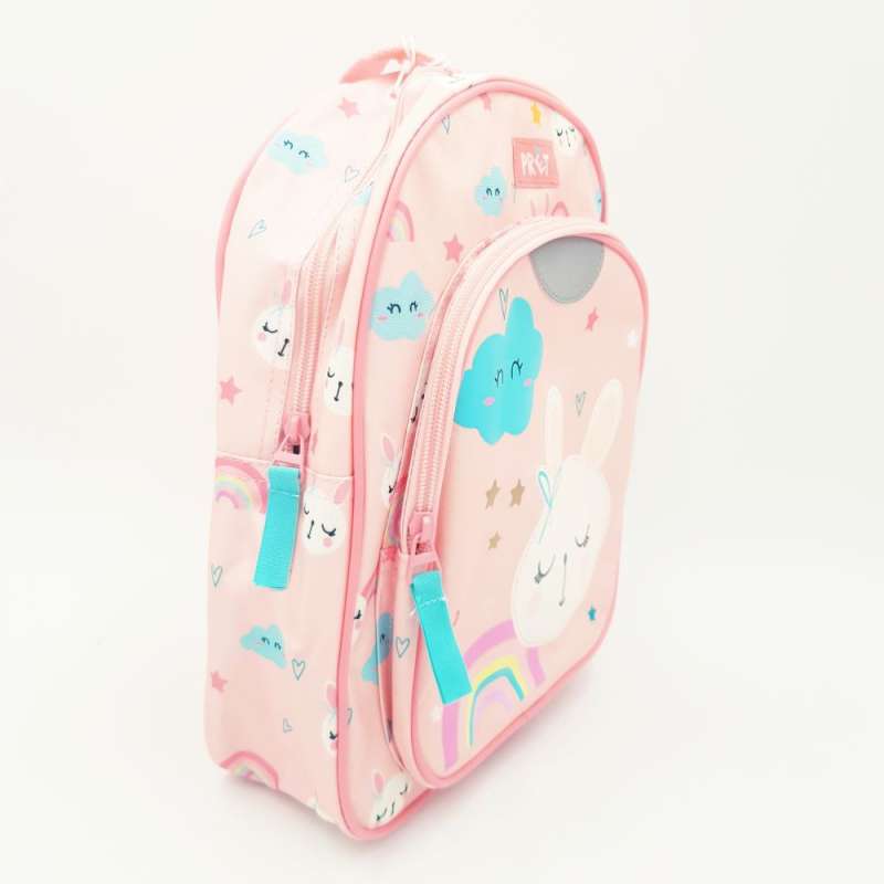 VADOBAG Rucksack Little Smiles Rainbow seitlich mit Reißverschlüssen