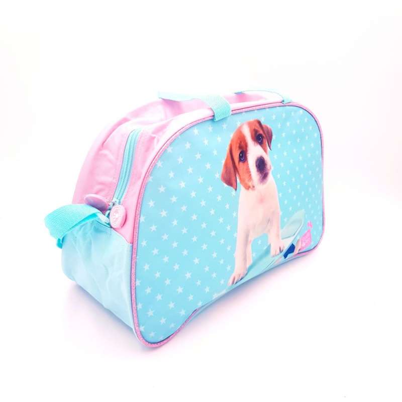 PASO Studio Pets Schultertasche „Skateboard“ seitlich mit Reißverschluss