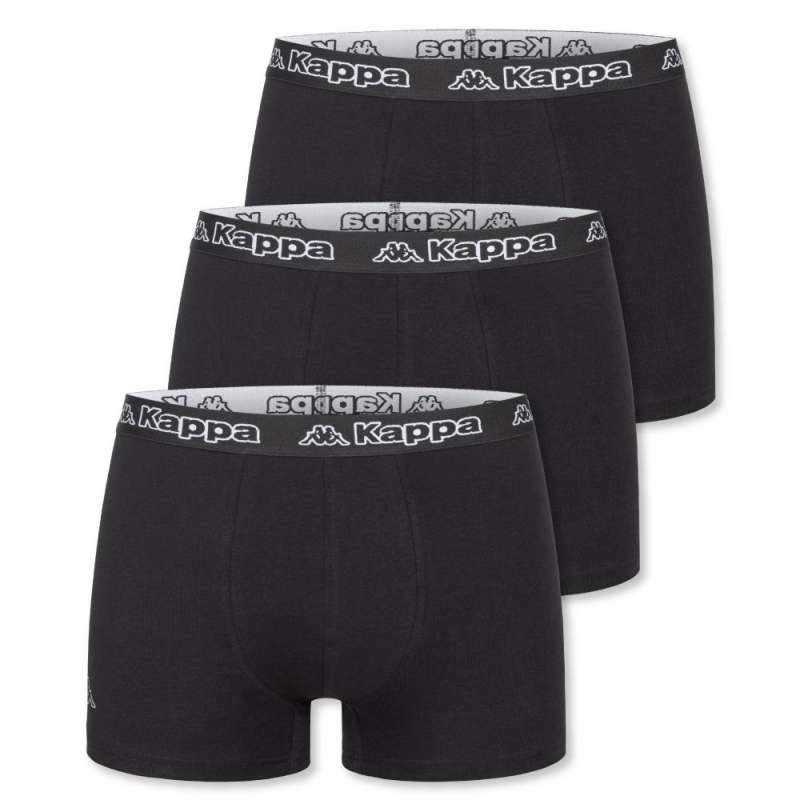 KAPPA Herren Unterwäsche - Boxershorts black beauty 3er Set