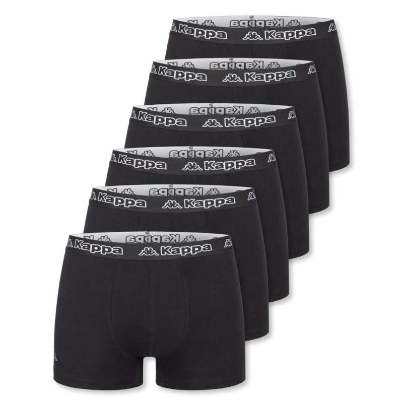 KAPPA Herren Unterwäsche - Boxershorts black beauty 6er Set