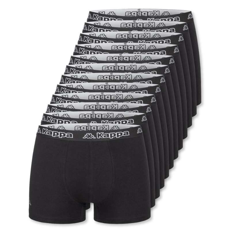 KAPPA Herren Unterwäsche - Boxershorts black beauty 12er Set