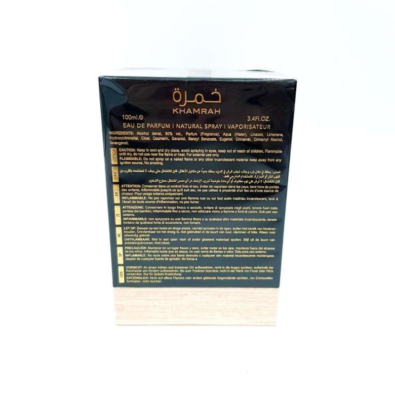 LATTAFA Khamrah Eau De Parfum 100 ml Verpackung hinten